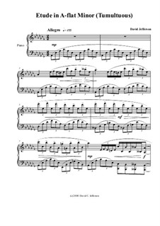 Piano Studies Bk.1: No.XI - Etude in A-flat minor (Tumultuous) by David Jefferson