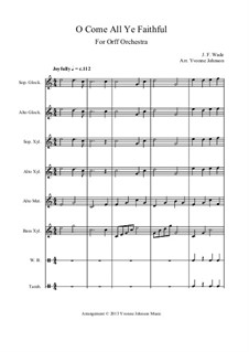 Instrumental version: For orff orchestra by John Francis Wade