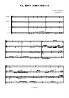 Go, Tell it on the Mountain: For string quartet by folklore