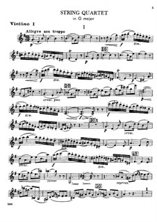 String Quartet in G Major: Violin I part by Nikolai Rimsky-Korsakov