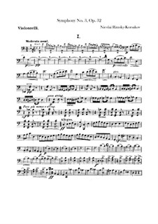 Symphony No.3 in C Major, Op.32: Cellos parts by Nikolai Rimsky-Korsakov