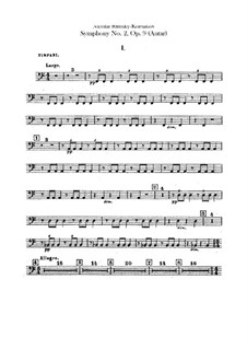 Symphony No.2 in F Sharp Minor 'Antar', Op.9: Percussion parts by Nikolai Rimsky-Korsakov