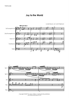 Joy to the World: For brass quintet by Lowell Mason