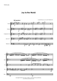 Joy to the World: For wind quintet by Lowell Mason