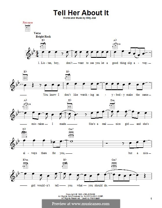 Tell Her About It: For ukulele by Billy Joel