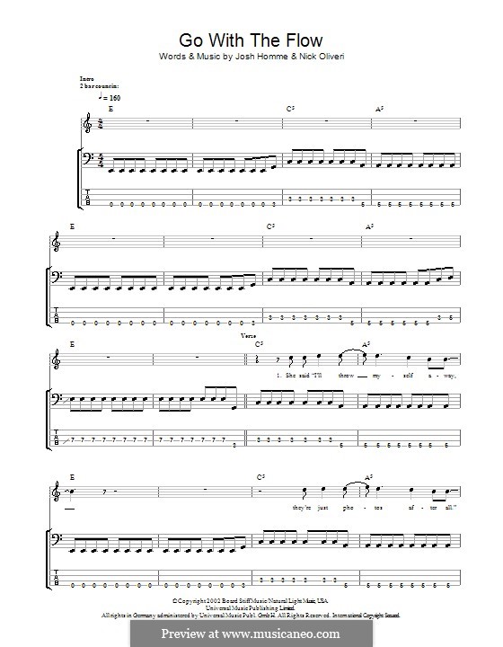 Go with the Flow (Queens of the Stone Age): For bass guitar with tab by Joshua Homme, Nick Oliveri