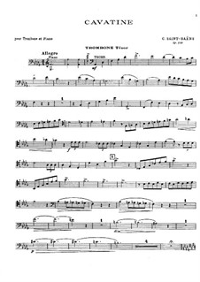 Cavatina, Op.144: For trombone and piano by Camille Saint-Saëns