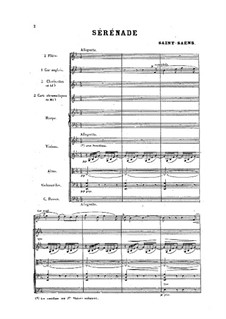 Sérénade in E Flat Major, Op.15: For orchestra by Camille Saint-Saëns