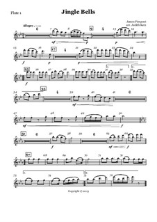 Ensemble version: For flute sextet – parts by James Lord Pierpont