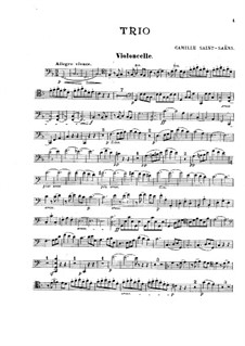 Piano Trio No.1 in F Major, Op.18: Cello part by Camille Saint-Saëns