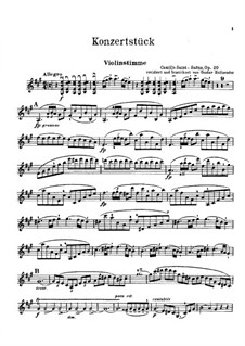 Concerto for Violin and Orchestra No.1 in A Major, Op.20: Version for violin and piano by Camille Saint-Saëns