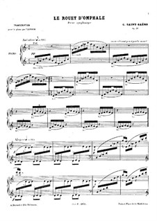 Le rouet d'Omphale, Op.31: For piano by Camille Saint-Saëns