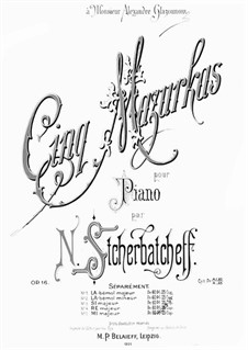 Cinq Mazurkas, Op.16: Cinq Mazurkas by Nikolai Shcherbachov