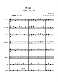 Bingo: For orff orchestra by folklore