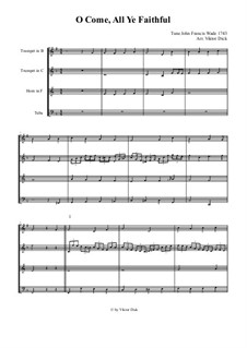 Instrumental version: For brass quartet by John Francis Wade