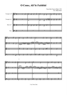 Instrumental version: For brass ensemble by John Francis Wade
