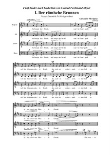 Five Songs on Poems by Conrad Ferdinand Meyer: Complete set by Alexander Merkulov