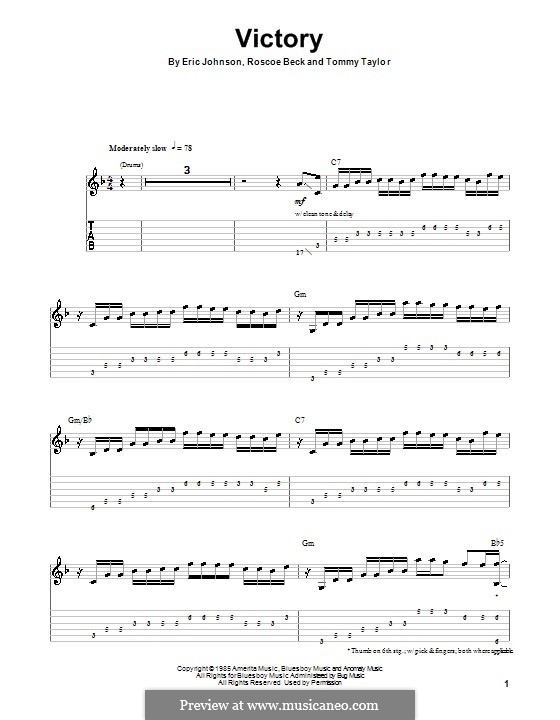 Victory: For guitar with tab by Eric Johnson