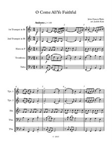 Instrumental version: For wind quintet by John Francis Wade