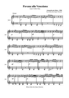 Pavana alla venetiana - Lap or Gothic Harp: Pavana alla venetiana - Lap or Gothic Harp by Joan Ambrosio Dalza