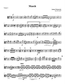 March for four violas: Viola 3 part by Justus Weinreich
