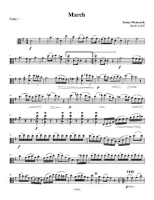 March for four violas: Viola 1 part by Justus Weinreich