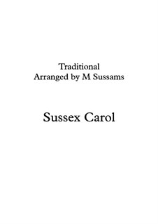 Sussex Carol: For voices and organ, Op.2 No.1 by folklore