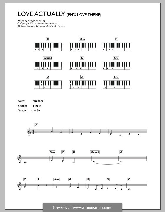 P.M.'s Love Theme (from Love Actually): For keyboard by Craig Armstrong