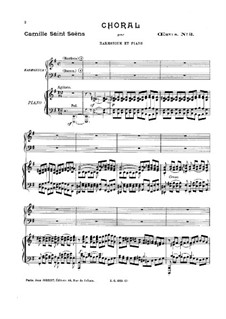 Six Duets for Harmonium and Piano, Op.8: No.3 Choral by Camille Saint-Saëns