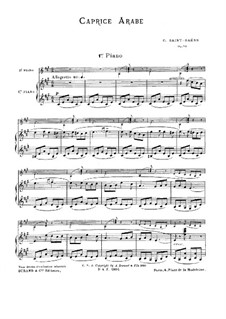 Caprice arabe, Op.96: First part, Second part by Camille Saint-Saëns