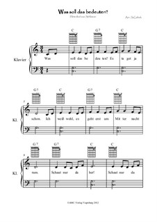 Was soll das bedeuten: Score for two performers, Op.1 by folklore