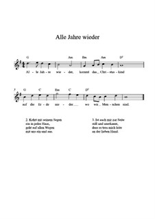 Alle Jahre wieder: For guitar by Friedrich Silcher