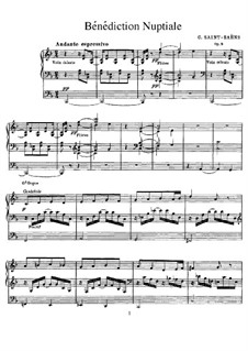 Bénédiction nuptiale, Op.9: For organ by Camille Saint-Saëns