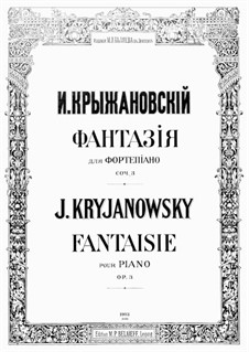 Fantaisie, Op.3: Fantaisie by Ivan Kryzhanovsky