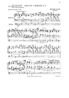 Cinq sorties, Op.68: No.4 Grand Choeur in C by Théodore Salomé