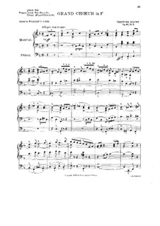 Cinq sorties, Op.68: No.5 Grand Choeur in F by Théodore Salomé