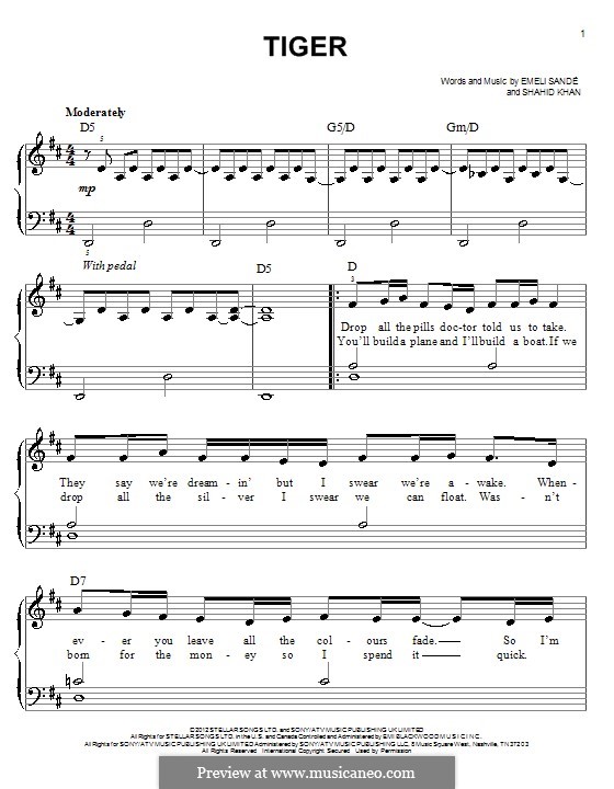 Tiger: For piano by Emeli Sandé