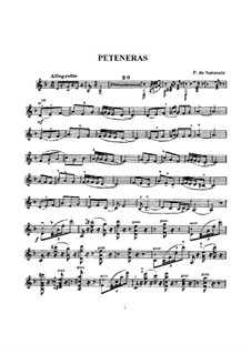 Peteneras, Op.35: Solo part by Pablo de Sarasate