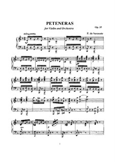 Peteneras, Op.35: Score by Pablo de Sarasate