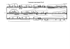 1 measure 'Etudes to the nocturnes' for piano: Movement No.9, MVWV 591 by Maurice Verheul