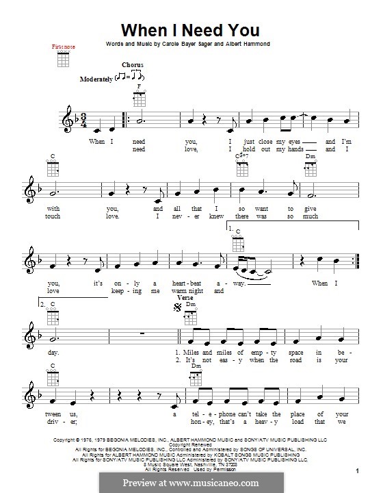 When i need you celine dion by a hammond sheet music on musicaneo