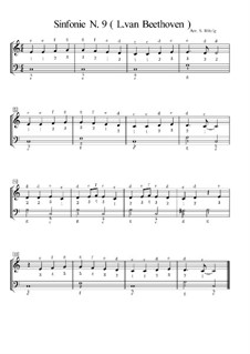 Ode to Joy, for Piano: For a single performer by Ludwig van Beethoven