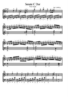 Sonata for Piano No.16 in C Major, K.545: Movement I by Wolfgang Amadeus Mozart