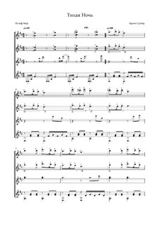 Guitar version: For four guitars by Franz Xaver Gruber