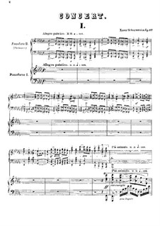 Piano Concerto No.1 in B Flat Minor, Op.32: Movement I, for Two Pianos Four Hands by Xaver Scharwenka