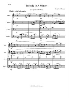 Prelude in A Minor (For quartet with Oboe): Prelude in A Minor (For quartet with Oboe) by David Jefferson