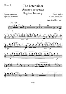 The Entertainer: For chamber orchestra – parts by Scott Joplin
