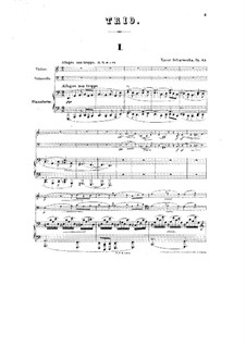 Piano Trio No.2 in A Minor, Op.45: Full score by Xaver Scharwenka