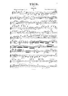 Piano Trio No.2 in A Minor, Op.45: Parts by Xaver Scharwenka