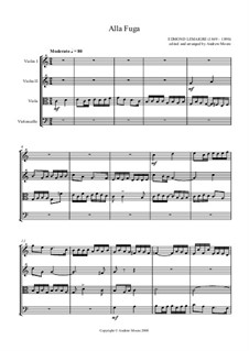 Alla Fuga for String Quartet: Alla Fuga for String Quartet by Edmond Lemaigre